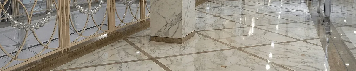 Beautiful marble floor professionally installed in Albany, NY